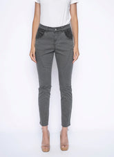 PICADILLY Lace Trim Regular Length Cuffed Pants- Style G6048